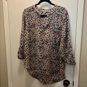 Daniel Rainn multicolored V-neck 3/4 sleeve blouse